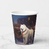 Samoyed Christmas Festivals Jahreszeit Pappbecher (Vorderseite)