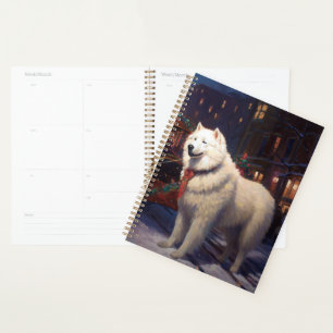 Samoyed Christmas Festivals Jahreszeit Planer