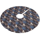 Samoyed Christmas Festivals Jahreszeit Polyester Weihnachtsbaumdecke (Schrägansicht)