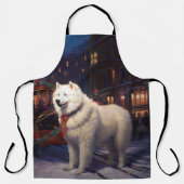 Samoyed Christmas Festivals Jahreszeit Schürze (Vorderseite)