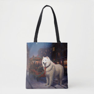 Samoyed Christmas Festivals Jahreszeit Tasche