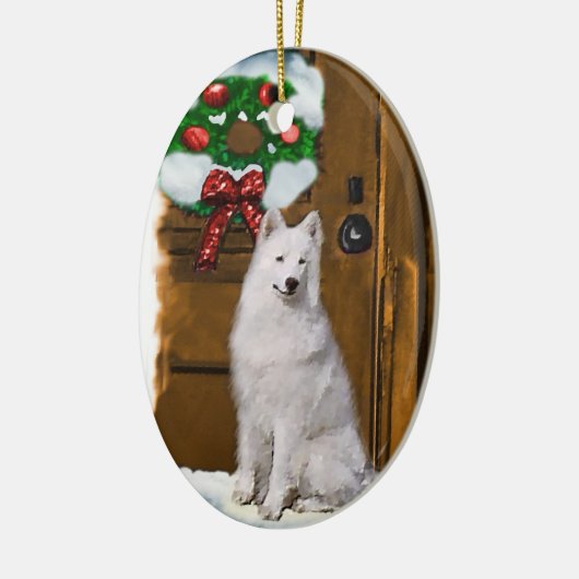 Samoyed Christmas Geschenke Ornament (Links)