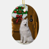 Samoyed Christmas Geschenke Ornament (Hinten)