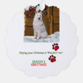Samoyed Christmas Geschenke Ornament Karte (Rückseite)