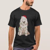 Samoyed Christmas Lights Xmas Hund Lover Weihnacht T-Shirt (Vorderseite)