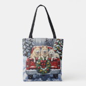 Samoyed Christmas Red Truck Holiday Tasche (Rückseite)
