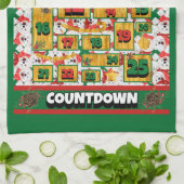 Samoyed Countdown Weihnachtskalender Hund Geschirrtuch (Gefaltet)