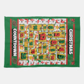 Samoyed Countdown Weihnachtskalender Hund Geschirrtuch (Horizontal)