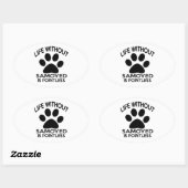 SAMOYED DESIGNS OVALER AUFKLEBER (Blatt)
