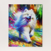 Samoyed Dog Acrylic Art Jigsaw Puzzle (Vertikal)