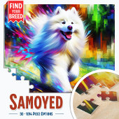 Samoyed Dog Acrylic Art Jigsaw Puzzle