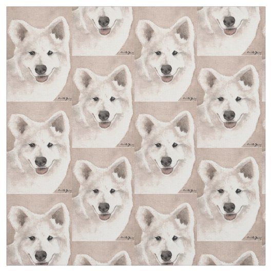 Samoyed Dog Art Fabric Stoff (Muster)