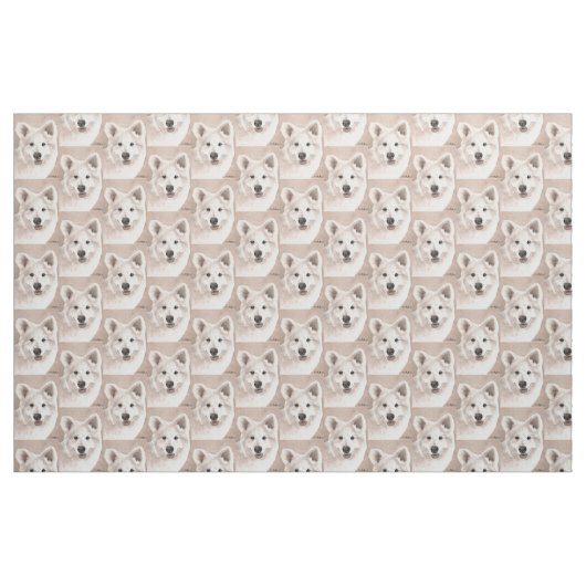 Samoyed Dog Art Fabric Stoff (Fat Quarter (45,7 x 55,9 cm))