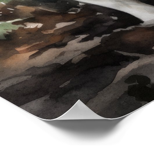 Samoyed Dog Art Print Poster (Ecke)