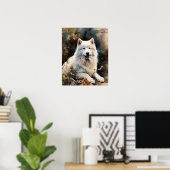 Samoyed Dog Art Print Poster (Heimbüro)
