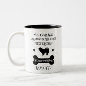 Samoyed Dog Best Friend Zweifarbige Tasse (Links)