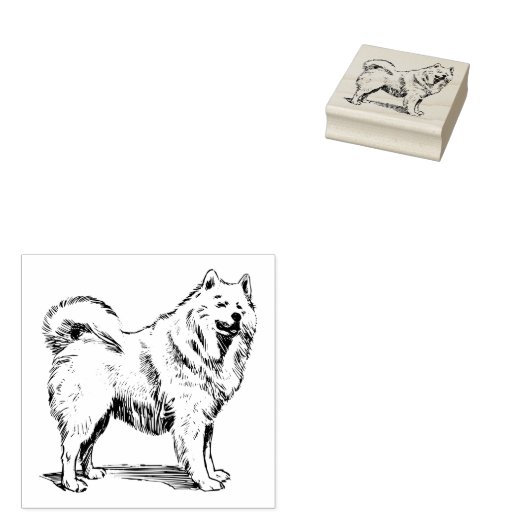 Samoyed Dog Breed Gummistempel (Stempel)