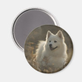 Samoyed Dog Breed Magnet (Vorderseite/Rückseite)
