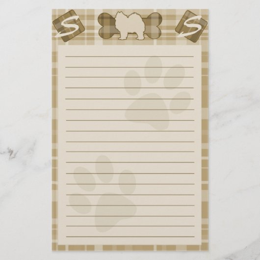 Samoyed Dog Breed Stationery Briefpapier (Vorderseite)