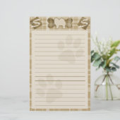 Samoyed Dog Breed Stationery Briefpapier (Stehend Vorderseite)