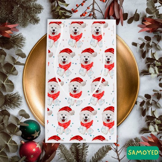 Samoyed Dog Breed Weihnachtsstars Kleine Geschenktüte