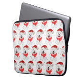 Samoyed Dog Breed Weihnachtsstars Laptopschutzhülle (Vorderseite Links)