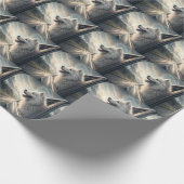 Samoyed Dog Enjoying a Scenic Mountain Drive Geschenkpapier (Ecke)