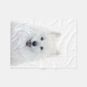 Samoyed Dog Fleece Blanken von Mart (Vorderseite (Horizontal))