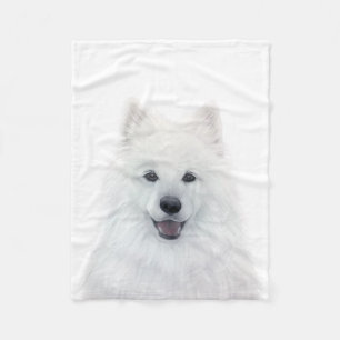 Samoyed Dog Fleece Blanken von Mart