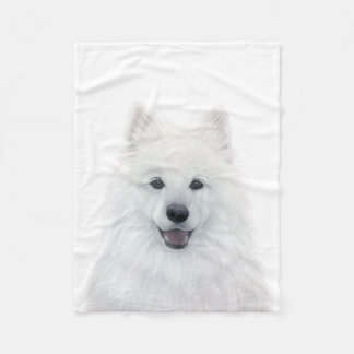 Samoyed Dog Fleece Blanken von Mart