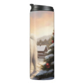 Samoyed Dog in Schneehochweihen Thermosbecher (Nach rechts gedreht)