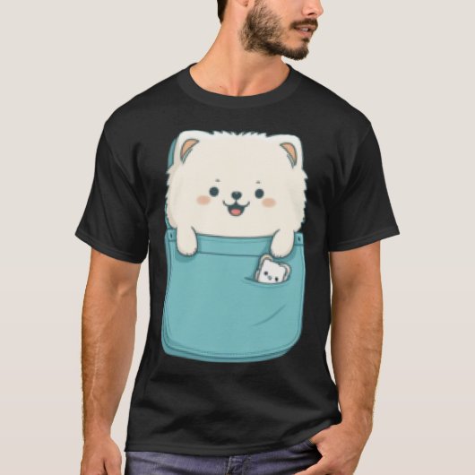Samoyed Dog in your Pocket Dog 3 T-Shirt (Vorderseite)
