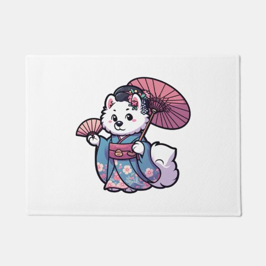Samoyed Dog Kimono Fußmatte (Vorderseite)
