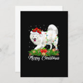 Samoyed Dog Lover Matching Weihnachtsmannmütze Sam Einladung (Vorne/Hinten)