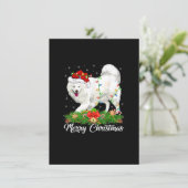Samoyed Dog Lover Matching Weihnachtsmannmütze Sam Einladung (Stehend Vorderseite)