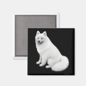 Samoyed Dog Magnet (Vorderseite/Rückseite)