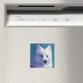 Samoyed Dog Magnet - "Buddha" (In Situ (Geschirrspüler))