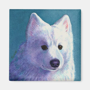 Samoyed Dog Magnet - "Buddha"