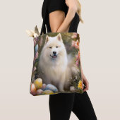 Samoyed Dog mit Ostereier Urlaub Tasche (Von Nahem)
