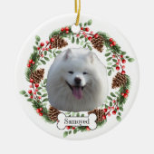 Samoyed dog Personalisiert Pet Ornament (Vorne)