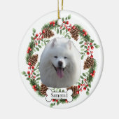 Samoyed dog Personalisiert Pet Ornament (Links)