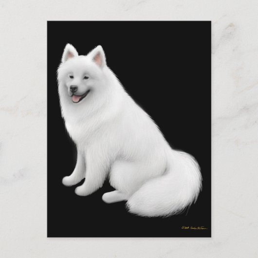 Samoyed Dog Postcard Postkarte (Vorderseite)