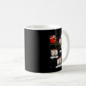 Samoyed Dog Santa Sleigh Flying Funny Magical Chri Kaffeetasse (VorderseiteRechts)