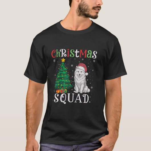 Samoyed Dog Squad Boys Girls Kinder Weihnachtsbaum T-Shirt (Vorderseite)