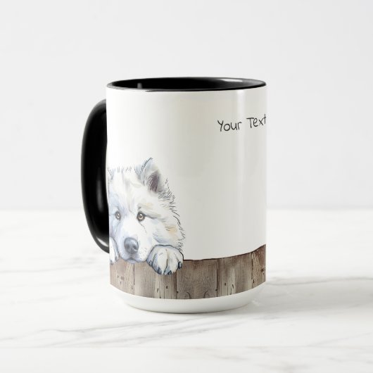 Samoyed Dog Tasse (Vorderseite Links)