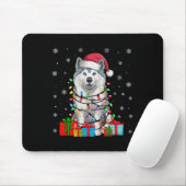 Samoyed Dog Ugly Xmas Lights Weihnachtsmannmütze S Mousepad (Mit Mouse)