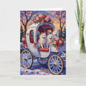 Samoyed Dog Valentine's Day Karte (Vorderseite)