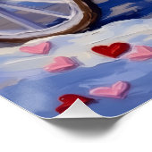 Samoyed Dog Valentine's Day  Poster (Ecke)