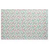 Samoyed dog Vintage Blumen Stoff (Fat Quarter (45,7 x 55,9 cm))