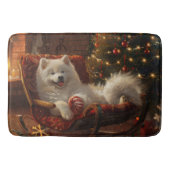 Samoyed Dog Weihnachtsfest Badematte (Vorderseite)
